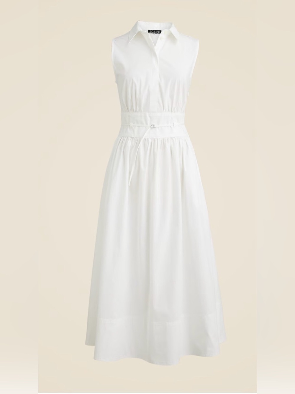 NWT JCREW Fitted-waist shirt-dress in cotton poplin
